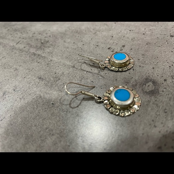 Sterling silver turquoise earrings - Picture 2 of 5